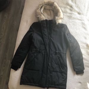 American Eagle Faux Fur Hooded Parka